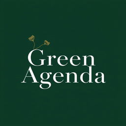 An elegant and sophisticated logo design for a high art and culture journal named 'Green Agenda', focusing on ecology and environmental humanities