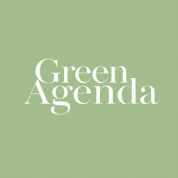 A refined and artistic logo design for a journal titled 'Green Agenda', which focuses on high art, culture, ecology, and environmentalism