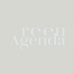 A sophisticated logo design for a high art, design, and culture journal titled 'Green Agenda', focusing on ecology and environmentalism
