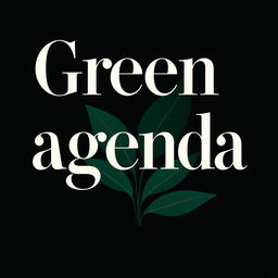 A sophisticated logo design for a high art, design, and culture journal titled 'Green Agenda', focusing on ecology and environmentalism