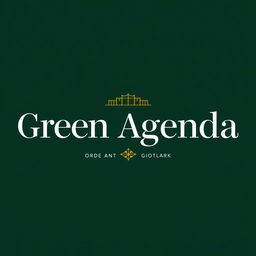 A logo design for a high-end architecture and art journal titled 'Green Agenda'