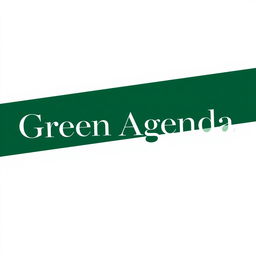 A logo design for a high-end architecture and art journal titled 'Green Agenda'