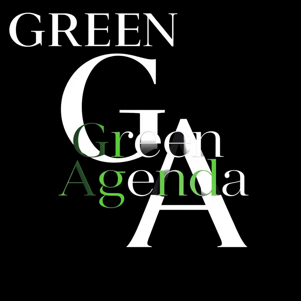 A logo design for a high-end architecture and art journal titled 'Green Agenda'
