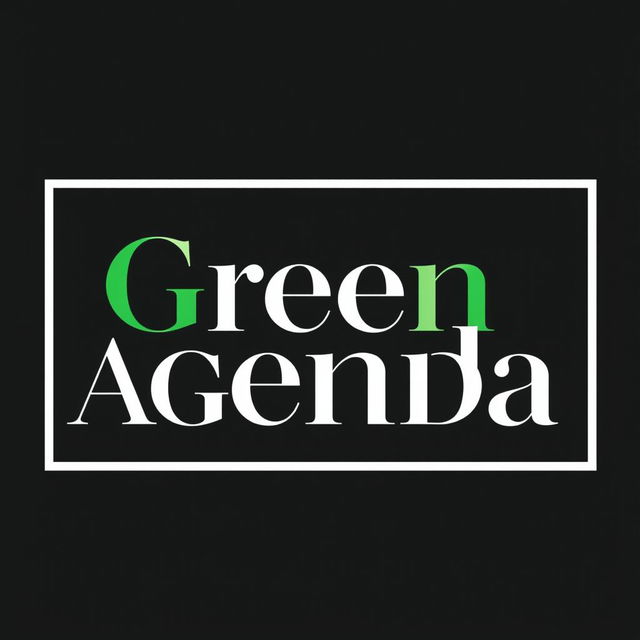 A logo design for a high-end architecture and art journal titled 'Green Agenda'