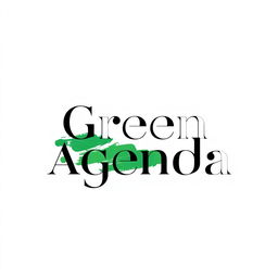 A logo design for an art journal titled 'Green Agenda'