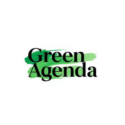 A logo design for an art journal titled 'Green Agenda'