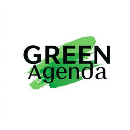 A logo design for an art journal titled 'Green Agenda'