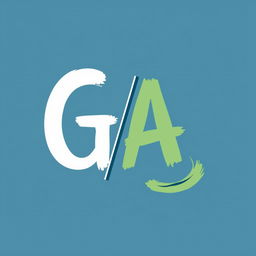A logo design for an art journal titled 'G/A'