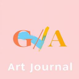 A logo design for an art journal titled 'G/A'