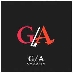 A logo design for an art journal titled 'G/A'