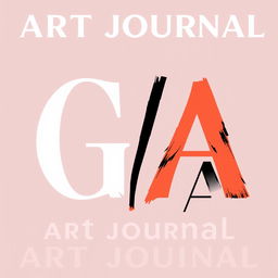 A logo design for an art journal titled 'G/A'