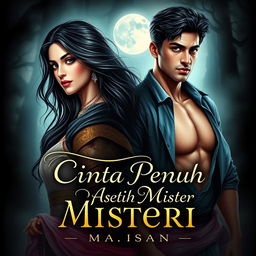 A visually captivating book cover featuring two main characters: Adara, a beautiful woman with an elegant presence, and Asatra, a handsome man with a strong build