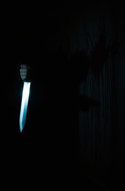 A dark, atmospheric scene set in a dimly lit room with ominous shadows, showcasing a mysterious plot twist