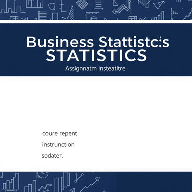 A professional and elegant cover page for a Business Statistics assignment