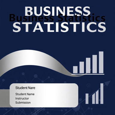 A professional and elegant cover page for a Business Statistics assignment