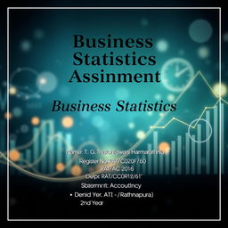 A professionally designed cover page for a Business Statistics assignment