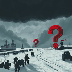 A thought-provoking and dramatic illustration that captures the tension and significance of Hitler's invasion of the Soviet Union just days after a significant event
