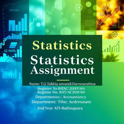 A professionally designed A4 size cover page for a Business Statistics assignment