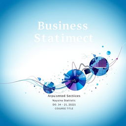 An A4 size cover page for a Business Statistics Assignment featuring an elegant and professional design