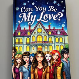 A captivating book cover for 'Can You Be My Love?', featuring the magical Arwana School, a hidden institution for chosen zodiac students
