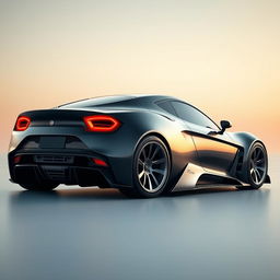 An eye-catching digital image of a futuristic Fiat coupe inspired by the Lancia Stratos, featuring a sleek design with a carbon fiber body and mid-engine layout