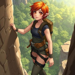 Roxanne, also known as Roxy, is a 19-year-old with an athletic build, depicted in an adventurous setting that reflects her love for exploration and challenges