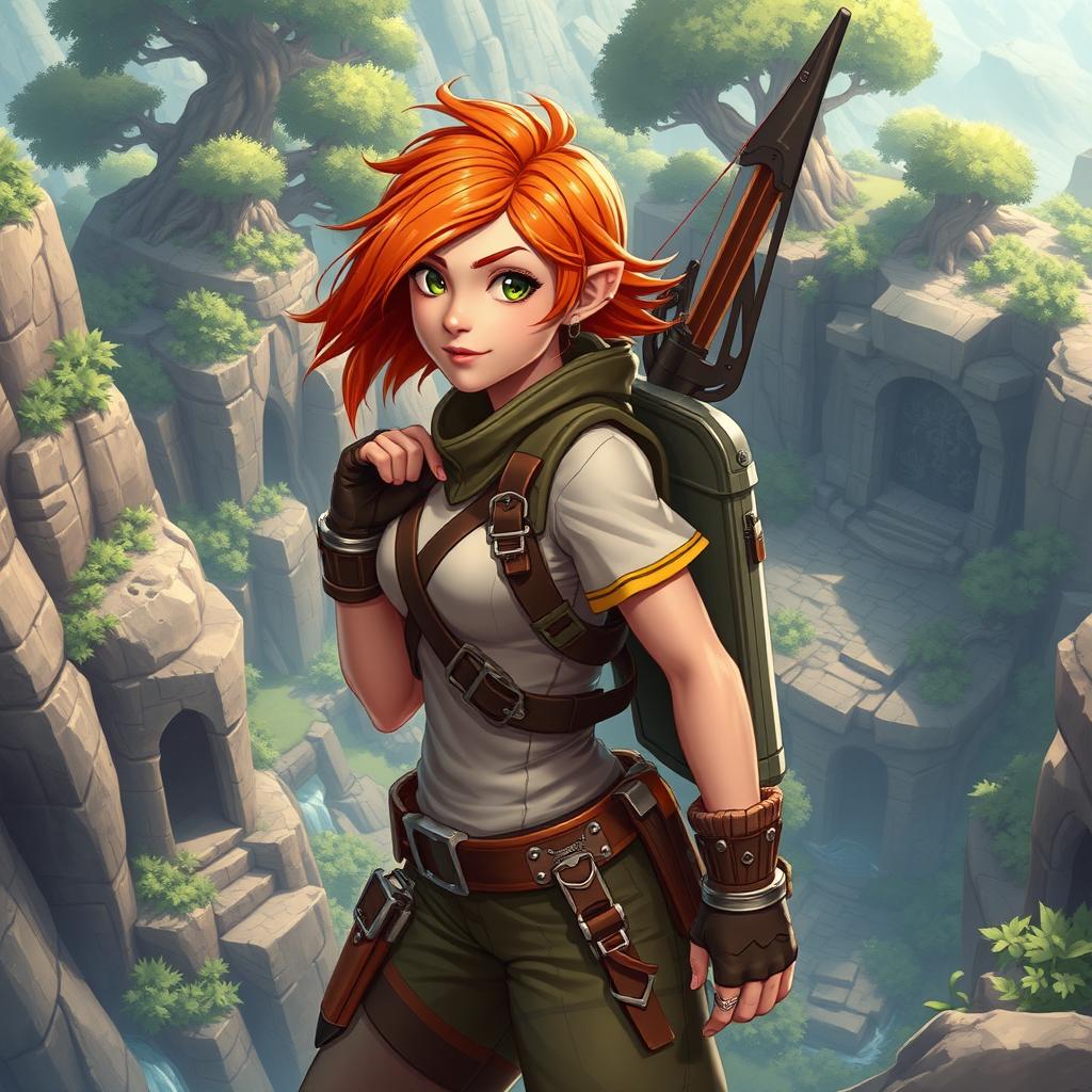 Introducing Roxanne, also known as Roxy, a 19-year-old adventurous spirit in a vibrant RPG fantasy setting