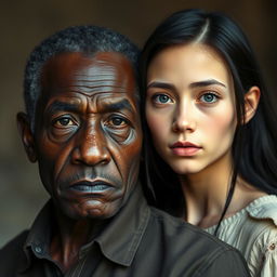A captivating portrait featuring two contrasting characters: Franklin and Blue Ivy