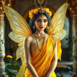 An incredibly beautiful fairy resembling a pure pari from mythology, with a stunningly attractive face and features that exemplify purity