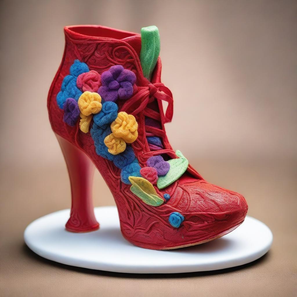 A high-quality image of an edible shoe