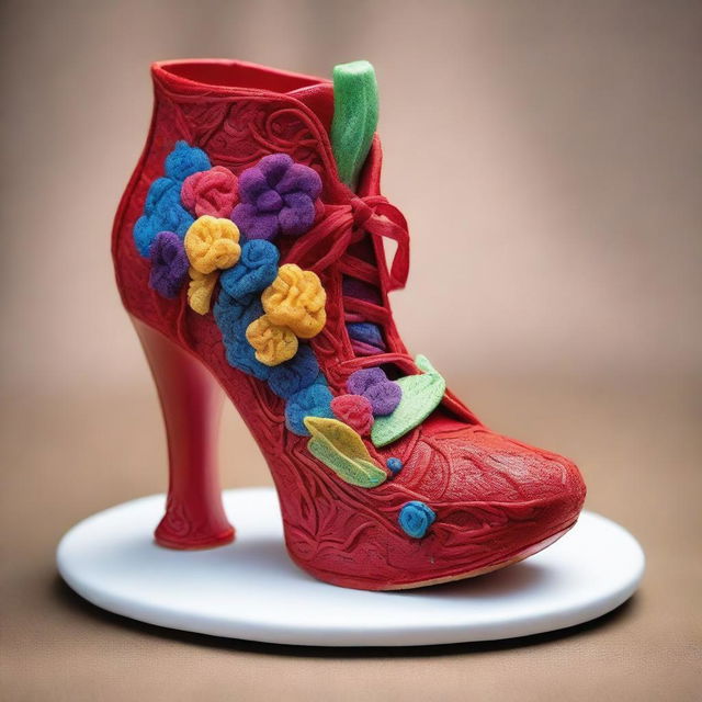 A high-quality image of an edible shoe