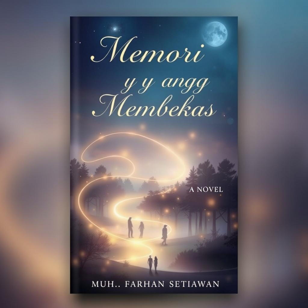 A mesmerizing book cover design for a novel titled 'Memori yang Membekas', authored by Muh