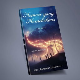 A mesmerizing book cover design for a novel titled 'Memori yang Membekas', authored by Muh