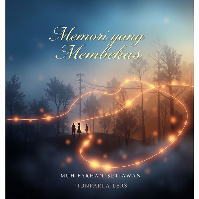 A mesmerizing book cover design for a novel titled 'Memori yang Membekas', authored by Muh