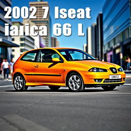 A sleek and stylish 2002 Seat Ibiza 6L, featuring its distinctive design with smooth curves and modern lines
