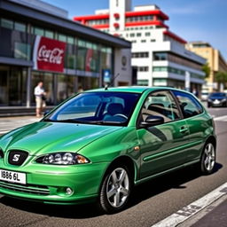 A sleek and stylish 2002 Seat Ibiza 6L, featuring its distinctive design with smooth curves and modern lines