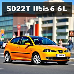 A sleek and stylish 2002 Seat Ibiza 6L, featuring its distinctive design with smooth curves and modern lines