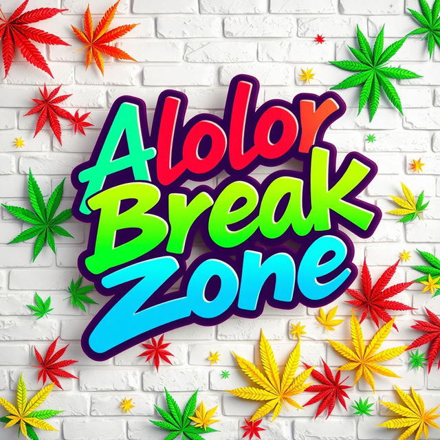 A vibrant poster design showcasing graffiti text that reads "Alolor Break Zone" in a lively, eye-catching font