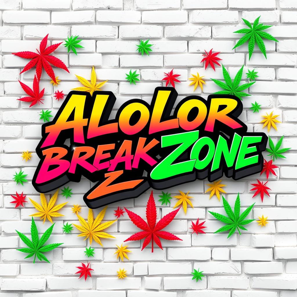 A vibrant poster design showcasing graffiti text that reads "Alolor Break Zone" in a lively, eye-catching font