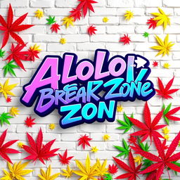 A vibrant poster design showcasing graffiti text that reads "Alolor Break Zone" in a lively, eye-catching font