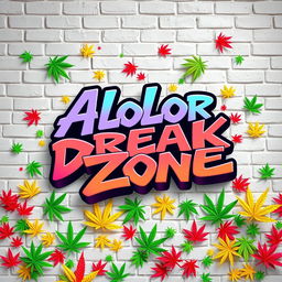 A vibrant poster design showcasing graffiti text that reads "Alolor Break Zone" in a lively, eye-catching font