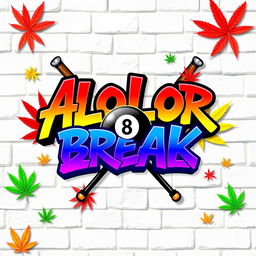 A vibrant poster design featuring graffiti text that reads "Alolor Break Zone" in a colorful and energetic font