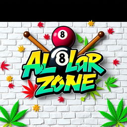 A vibrant poster design featuring graffiti text that reads "Alolor Break Zone" in a colorful and energetic font