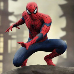 A high-quality image depicting Spiderman in a unique Samurai-style costume