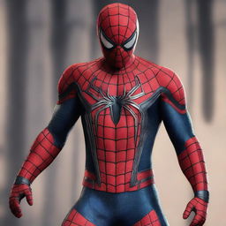 A high-quality image depicting Spiderman in a unique Knight-style costume