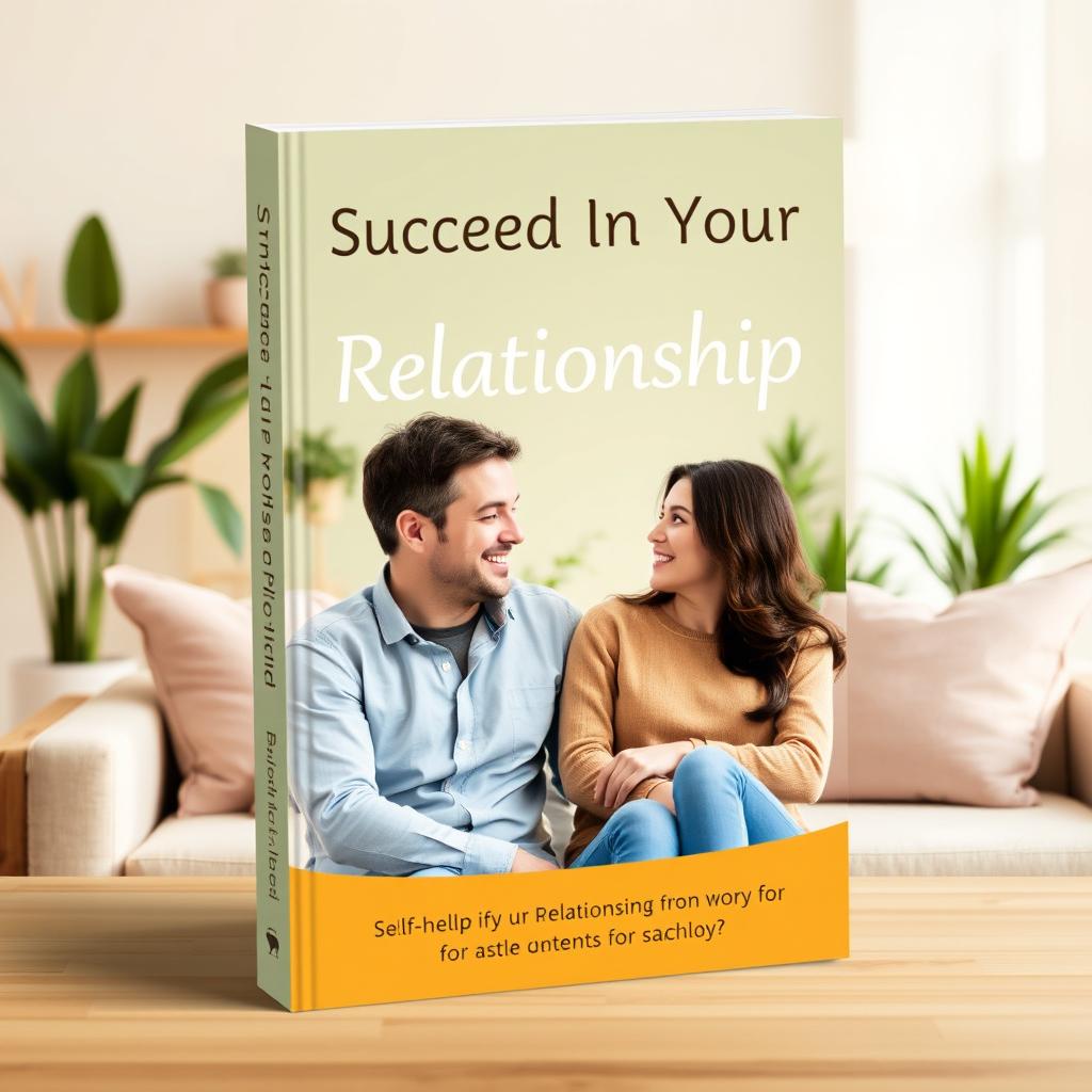 A vibrant and engaging book cover for a self-help book titled 'Succeed in Your Relationship'