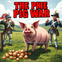 An artistic representation of the Pig War, illustrating the absurdity of how a trivial event escalates into international drama