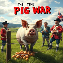 An artistic representation of the Pig War, illustrating the absurdity of how a trivial event escalates into international drama
