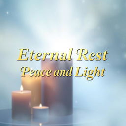 An emotional and serene thumbnail for the video titled 'Powerful Prayer for Eternal Rest, Light, and Peace for Our Loved Ones'