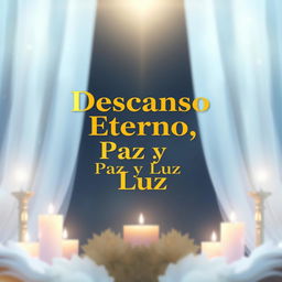 An emotional and serene thumbnail for the video titled 'Oración Poderosa por el Descanso Eterno, Luz y Paz para Nuestros Seres Queridos'